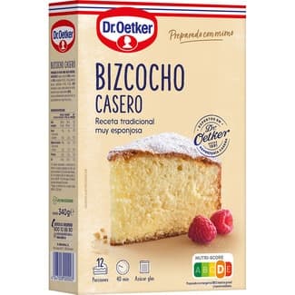 Bizcocho casero receta tradicional muy esponjosa 12 porciones estuche 340 g -