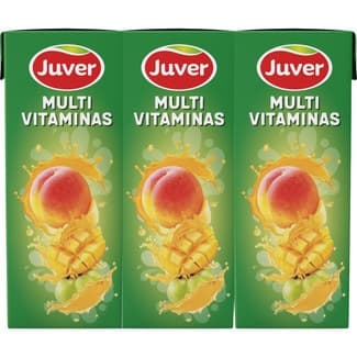 Bebida de zumo multivitaminas a partir de concentrado sin azúcares añadidos pack 3 briks 200 ml -