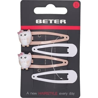 Clips pequeños cuadrados envase 4 unidades modelos surtidos variados, según existencias -