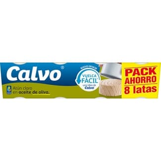 Atún claro en aceite oliva pack 8 lata 65 g neto escurrido -