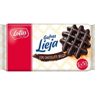 Gofres Lieja recubiertos de chocolate belga 5 unidades paquete 287 g -
