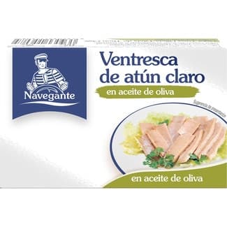 Ventresca de atún claro en aceite de oliva lata 81 g neto escurrido -