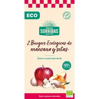 Hamburguesas de manzana y setas ecológicas y veganas envase 160 g -