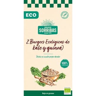 Hamburguesas ecológicas vegetarianas de kale y quinoa envase 160 g -