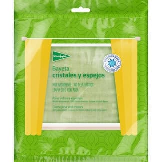 Bayeta microfibra para cristales y espejos muy absorbente bolsa 1 unidad -