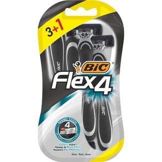 Maquinilla de afeitar desechable Flex 4 blister 4 unidades -