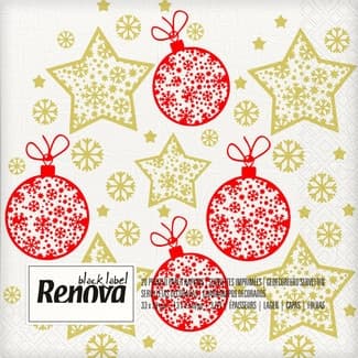 Black Label servilletas decorado Estrella 3 capas 33x33 cm paquete 20 unidades -