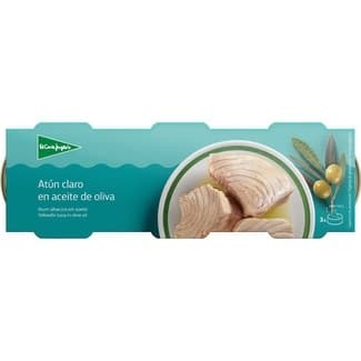 Atún claro en aceite de oliva pack 3 lata 60 g neto escurrido -