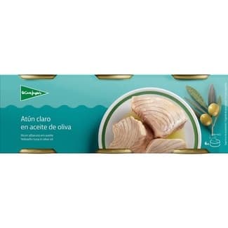 Atún claro en aceite de oliva pack 6 lata 60 g neto escurrido -