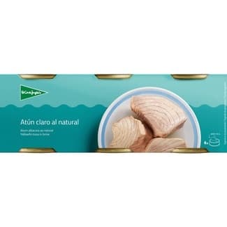 Atún claro al natural pack 6 lata 60 g neto escurrido -