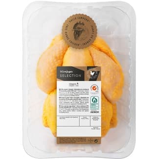 Pollo campero entero listo para asar peso aproximado bandeja 1,6 kg -