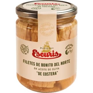 Bonito del norte de Costera en aceite de oliva frasco 280 g neto escurrido -