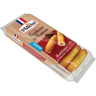 Magdalenas rellenas de chocolate envasadas en pack de 2 bolsa 240 g -