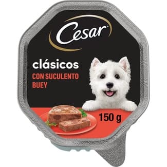 Clásicos comida húmeda para perros con buey tarrina 150 g -