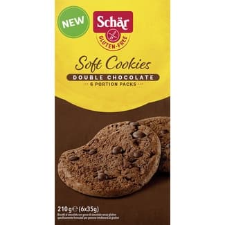 Cookies suaves con doble chocolate sin gluten paquete 210 g -