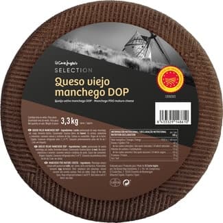 Queso viejo de oveja elaborado con leche pasteurizada DOP Queso Manchego pieza 3,3 kg -