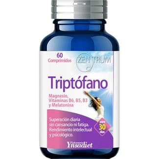 Zentrum triptófano con magnesio vitaminas y melatonina 60 comprimidos bote 50 g -