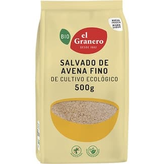 Bio salvado de avena fino ecológico envase 500 g -