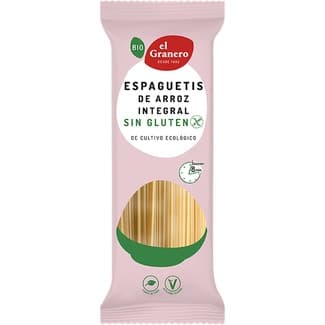 Bio espagueti de arroz integral ecológico y sin gluten envase 500 g -