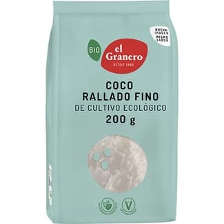 Bio coco rallado de cultivo ecológico Premium sin lactosa envase 200 g -