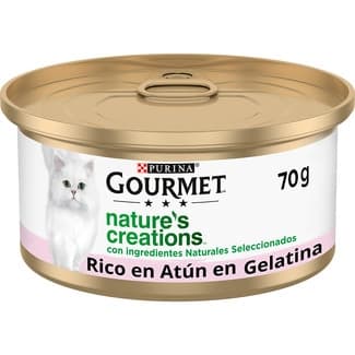 Nature's Creations comida húmeda para gatos en gelatina con atún lata 70 g -