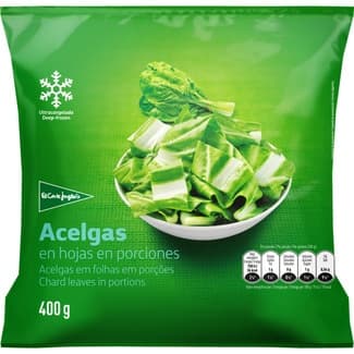 Acelgas en hojas en porciones bolsa 400 g -