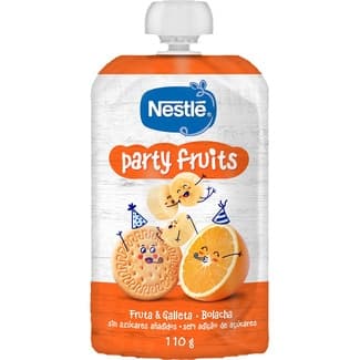 Party Fruits frutas y galleta sin azúcares añadidos desde 12 meses bolsita 110 g -