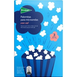 Palomitas para microondas con sal pack 3 bolsas 100 g -