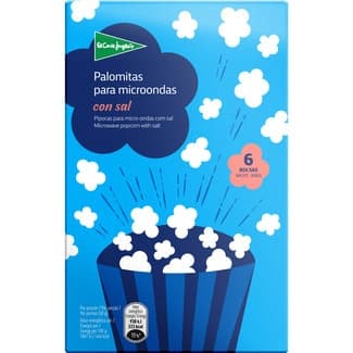 Palomitas para microondas con sal pack 6 bolsas 100 g -