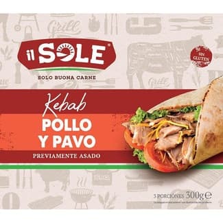 Carne para kebab de pollo y pavo bolsa 300 g -