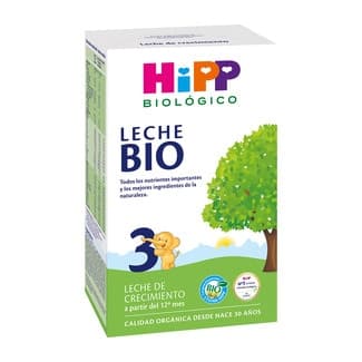 Leche de crecimiento 3 con omega 3 ecológica a partir de los 12 meses envase 500 g -