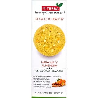 Galletas healthy con naranja y almendra sin azúcar añadido envase 150 g -