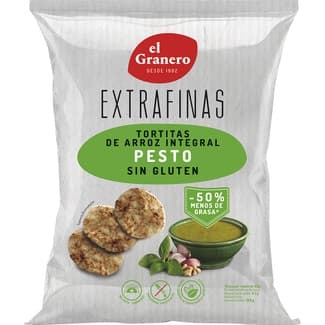 Bio tortitas de arroz integral con pesto sin gluten bolsa 60 g -