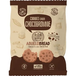 Cookies con sabor a chocobrownie con pepitas de chocolate sin gluten y sin lactosa bolsa 150 g -