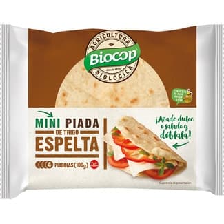 Mini piadas de trigo espelta ecológicas 4 unidades 100 g -