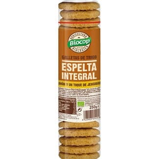 Galletas de espelta integral con limón y un toque de jengibre ecológicas envase 250 g -