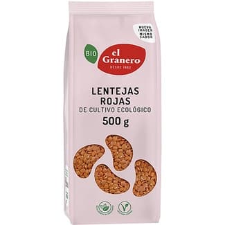 Lentejas rojas ecológicas bolsa 500 g -