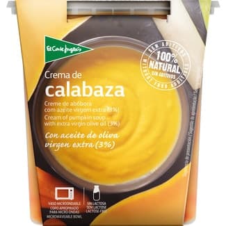 Crema de calabaza con AOVE 3% sin gluten sin lactosa vaso 400 ml -