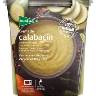 Crema de calabacín con AOVE 3% sin gluten sin lactosa vaso 400 ml -