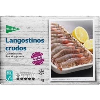 Langostino crudo 43-48 piezas estuche 1 kg -