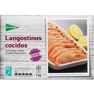 Langostino cocido 43-48 piezas estuche 1 kg -