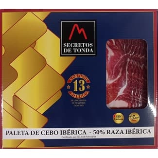 Paleta de cebo ibérica 50% raza ibérica estuche 910 g contiene 13 sobres x 70 g sin gluten sin lactosa -