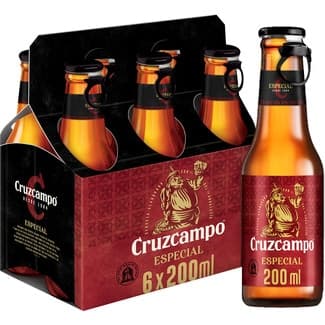 Cerveza rubia especial pack 6 botellas 20 cl -