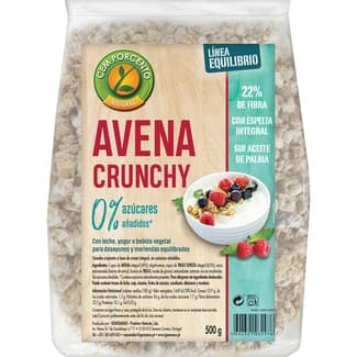 Avena crujiente con espelta integral 0% azúcares añadidos bolsa 500 g -