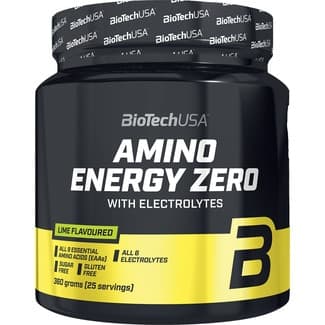 Amino Energy Zero en polvo con electrolitos sabor lima sin gluten y sin azúcar bote 360 g -