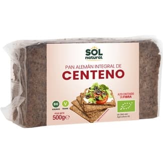 Pan alemán integral de centeno ecológico envase 500 g -