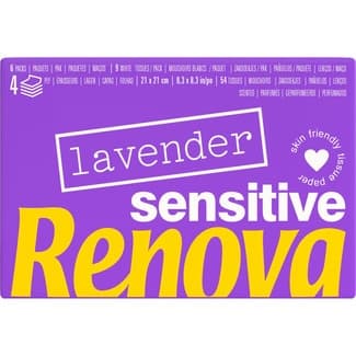 Pañuelos lavanda Sensitive 4 capas paquete 6 unidades -