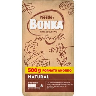 Café molido natural de cultivo sostenible de intensidad 8 paquete 500 g -
