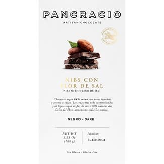 Chocolate negro 64% con flor de sal tableta 100 g -