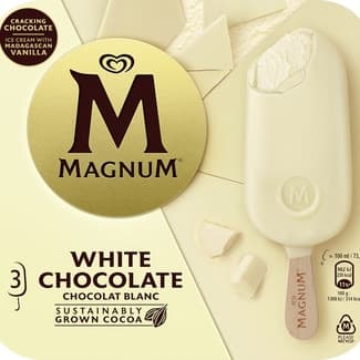 Helado de chocolate blanco sin gluten 3 unidades estuche 300 ml -